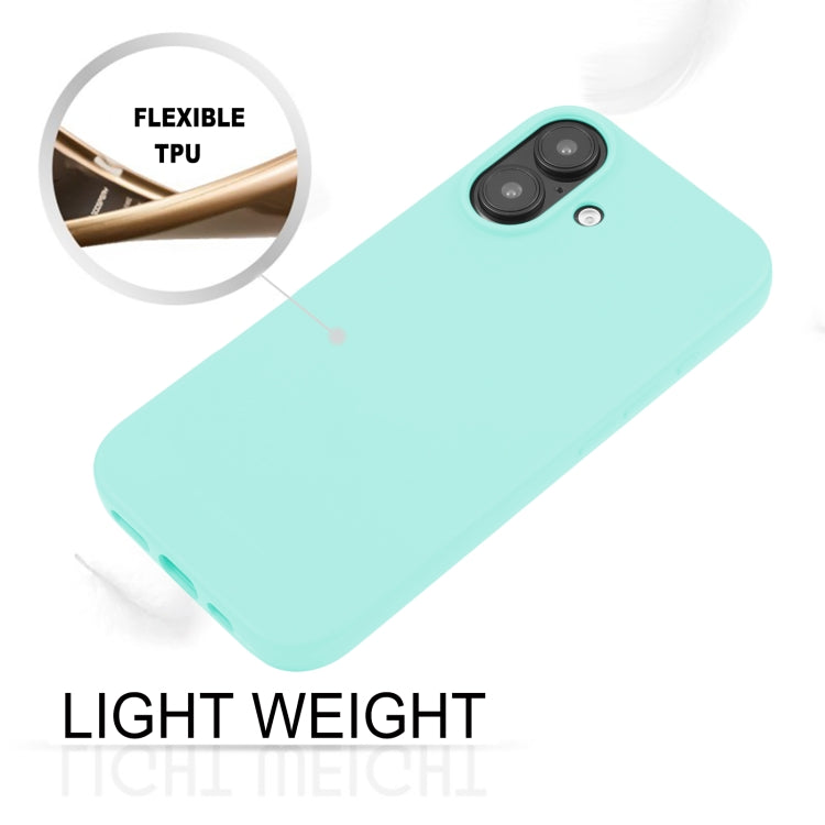For iPhone 16 Plus GOOSPERY SOFT FEELING Liquid TPU Soft Phone Case(Mint Green)