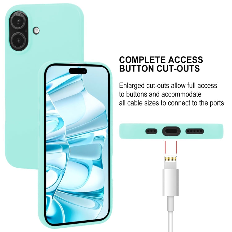 For iPhone 16 Plus GOOSPERY SOFT FEELING Liquid TPU Soft Phone Case(Mint Green)