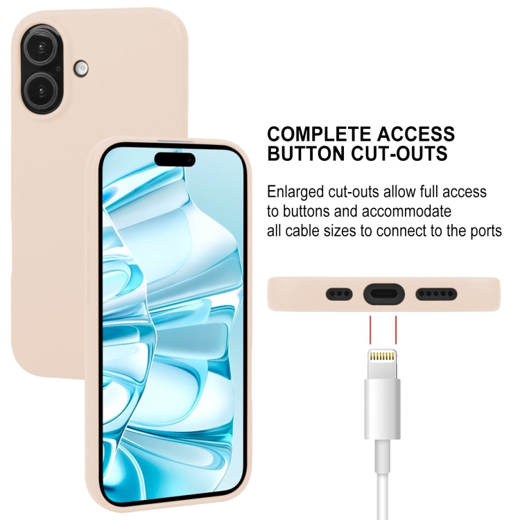 For iPhone 16 GOOSPERY SOFT FEELING Liquid TPU Soft Phone Case(Apricot)