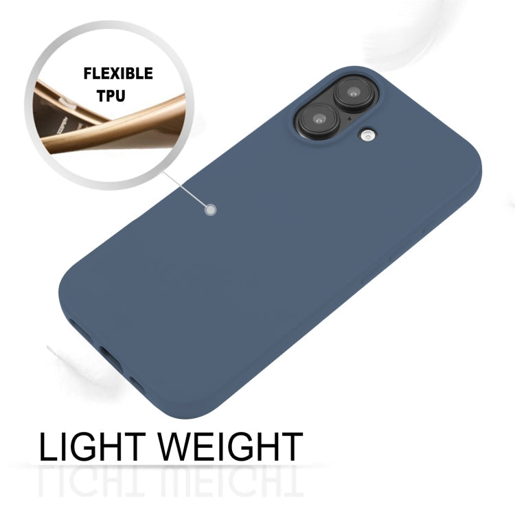 For iPhone 16 GOOSPERY SOFT FEELING Liquid TPU Soft Phone Case(Dark Blue)