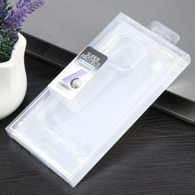 For iPhone 16 Pro Max MERCURY GOOSPERY SUPER Four-Corner Shockproof TPU Phone Case(Transparent)