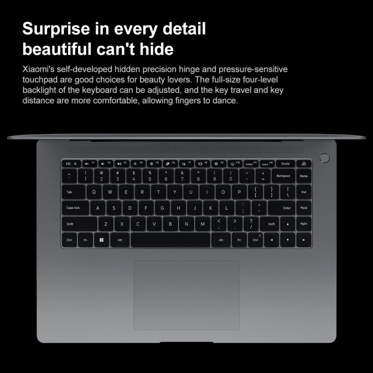 Xiaomi Book Pro 16 2022 Laptop, 16GB+512GB, 16 inch Touch Screen Windows 11 Home Chinese Version, Intel 12th Gen Core i7-1260P RTX2050 Discrete Graphics(Grey)