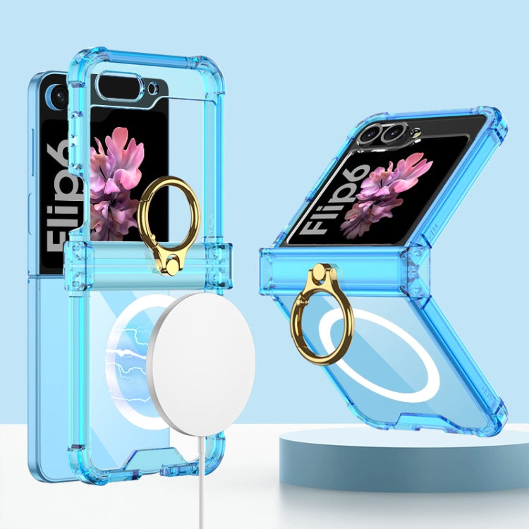 GKK MagSafe Airbag Hinge Shockproof Phone Case with Ring Holder, For Samsung Galaxy Z Flip6 / Flip7 FE, For Samsung Galaxy Z Flip5