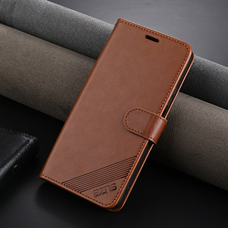 For Huawei Enjoy 70 AZNS Sheepskin Texture Flip Leather Phone Case(Brown)