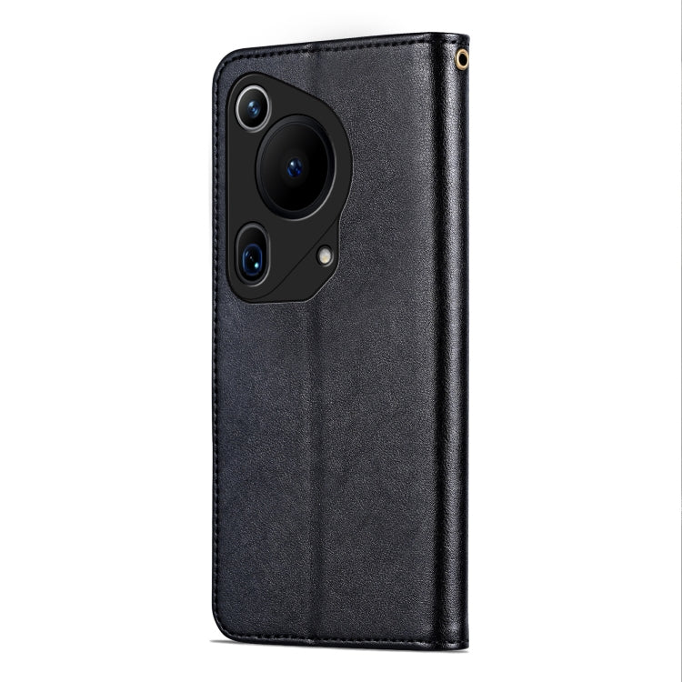 For Huawei Pura 70 Ultra AZNS Sheepskin Texture Flip Leather Phone Case(Black)