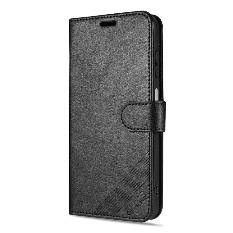 For Huawei nova 14 Ultra 5G AZNS Sheepskin Texture Flip Leather Phone Case(Black)