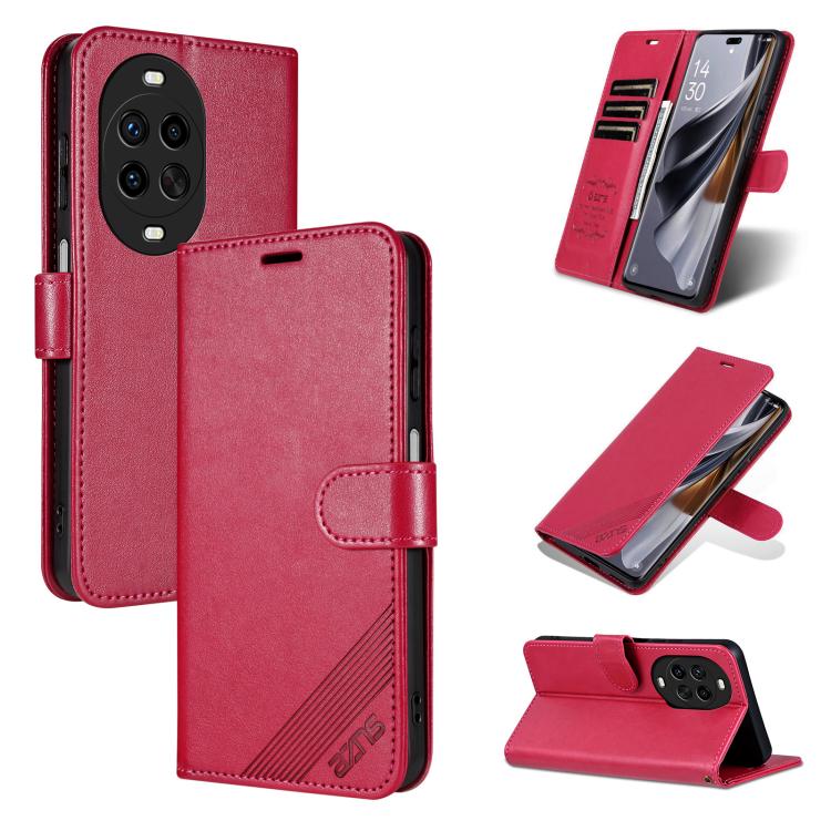 For Huawei nova 14 Pro 5G AZNS Sheepskin Texture Flip Leather Phone Case(Red)