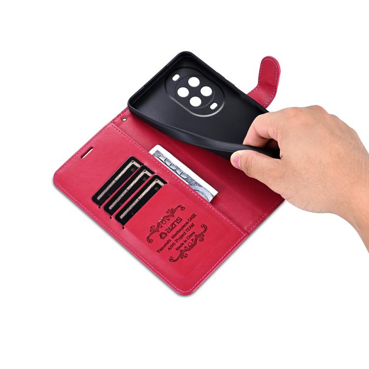 For Huawei nova 14 Pro 5G AZNS Sheepskin Texture Flip Leather Phone Case(Red)