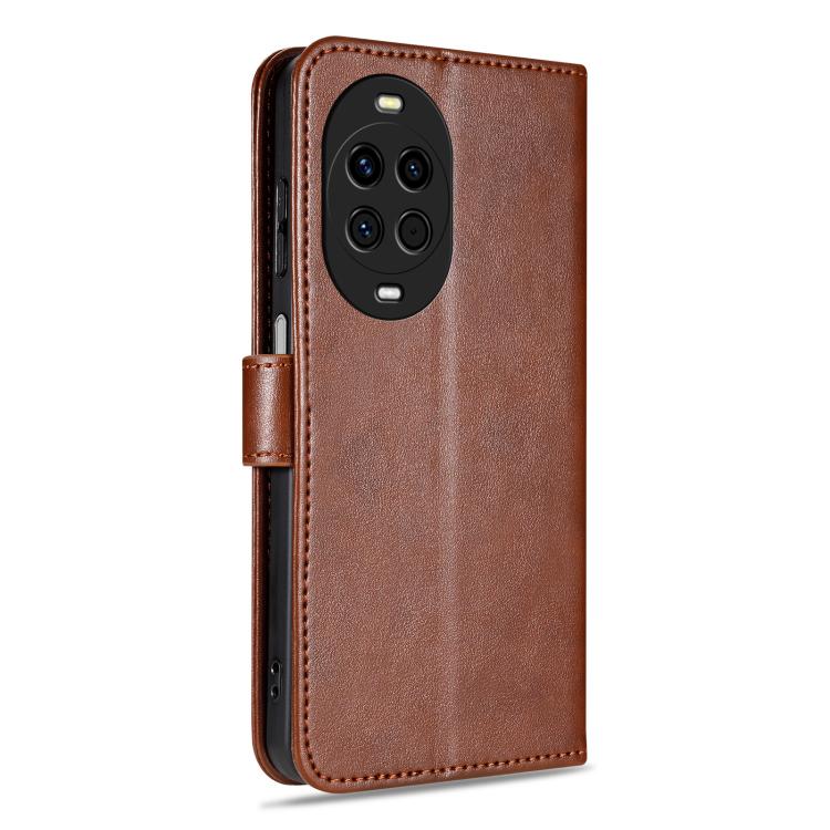 For Huawei nova 14 5G AZNS Sheepskin Texture Flip Leather Phone Case(Brown)