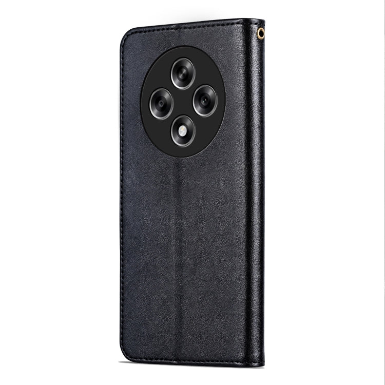 For OPPO A3 5G China AZNS Sheepskin Texture Flip Leather Phone Case(Black)