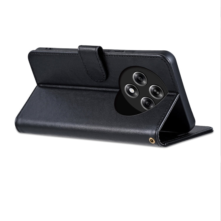 For OPPO A3 5G China AZNS Sheepskin Texture Flip Leather Phone Case(Black)