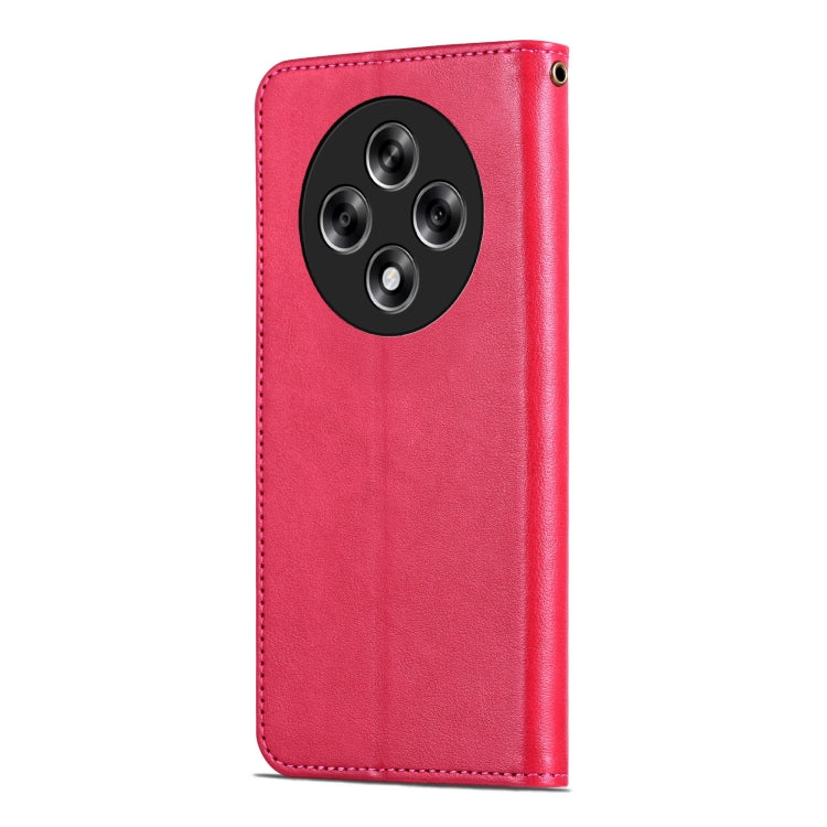For OPPO A3 5G China AZNS Sheepskin Texture Flip Leather Phone Case(Red)