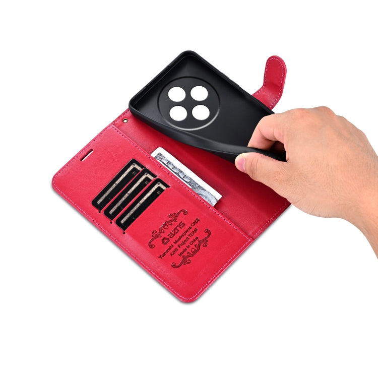 For OPPO A3 5G China AZNS Sheepskin Texture Flip Leather Phone Case(Red)