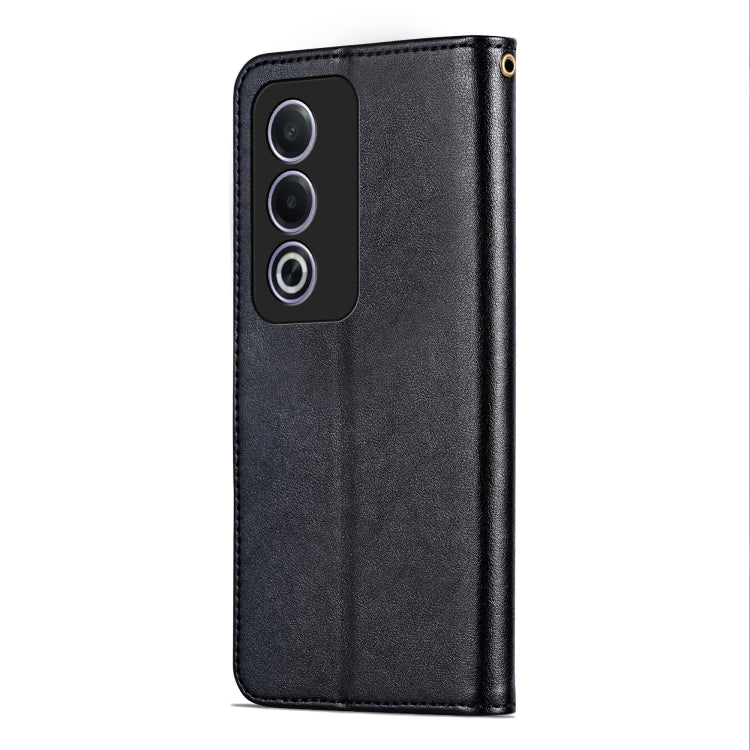For OPPO A3 Pro 5G Global AZNS Sheepskin Texture Flip Leather Phone Case(Black)
