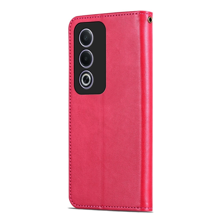 For OPPO A3 Pro 5G Global AZNS Sheepskin Texture Flip Leather Phone Case(Red)