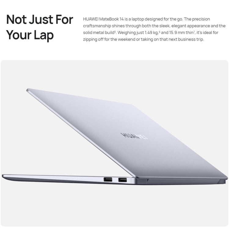 HUAWEI MateBook 14 Laptop, 16GB+1TB, 14 inch Touch Screen Windows 11 Home Chinese Version, Intel 12th Gen Core i5-1240P Integrated Graphics(Grey)