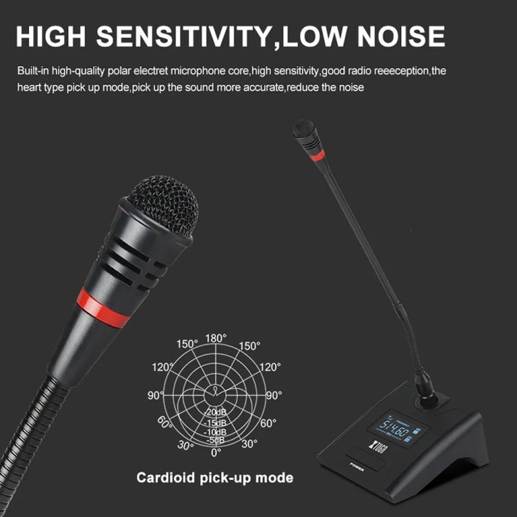 XTUGA A140-C Wireless Microphone System 4-Channel UHF Four Conference Mics(UK Plug)