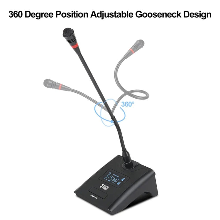 XTUGA A140-C Wireless Microphone System 4-Channel UHF Four Conference Mics(US Plug)