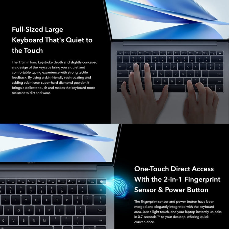 HONOR MagicBook 14 2022 Laptop, 16GB+512GB, 14 inch Windows 11 Home Chinese Version, Intel 12th Gen Core i5-12500H RTX2050 Discrete Graphics(Grey)