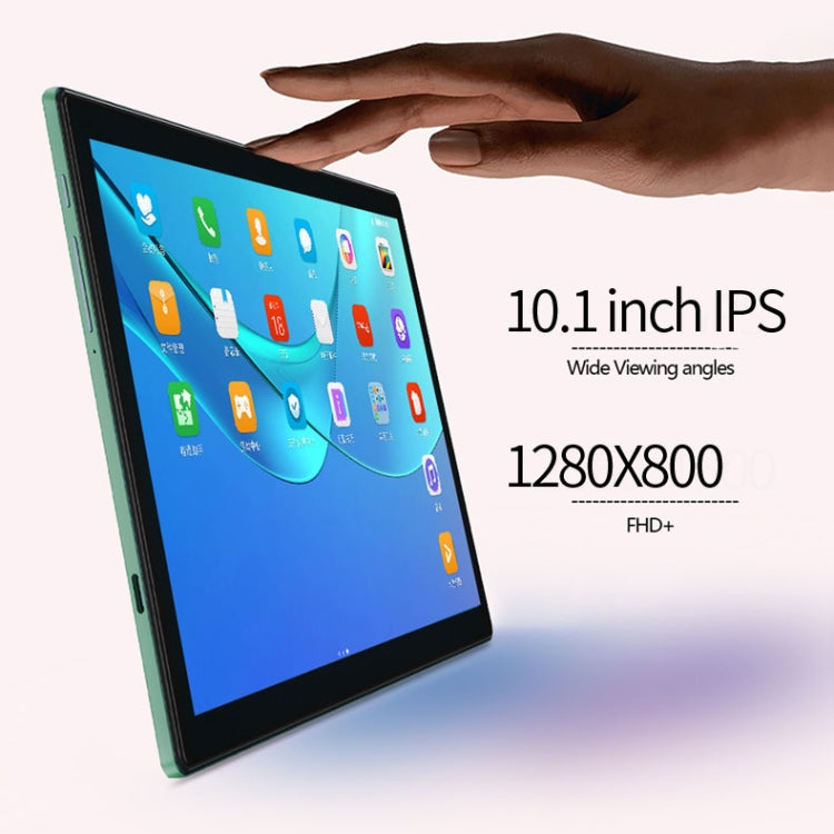 BDF P50 4G LTE Tablet PC 10.1 inch, 8GB+128GB, Android 11 MTK6755 Octa Core, Support Dual SIM, EU Plug(Green)