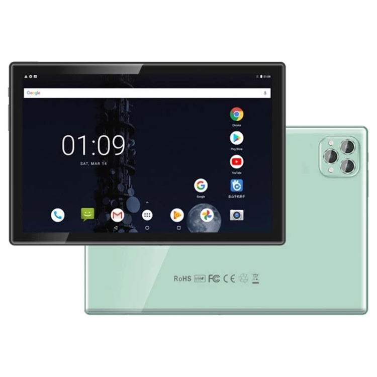 BDF P50 4G LTE Tablet PC 10.1 inch, 6GB+128GB, Android 12 MTK6762 Octa Core, Support Dual SIM, EU Plug(Green)