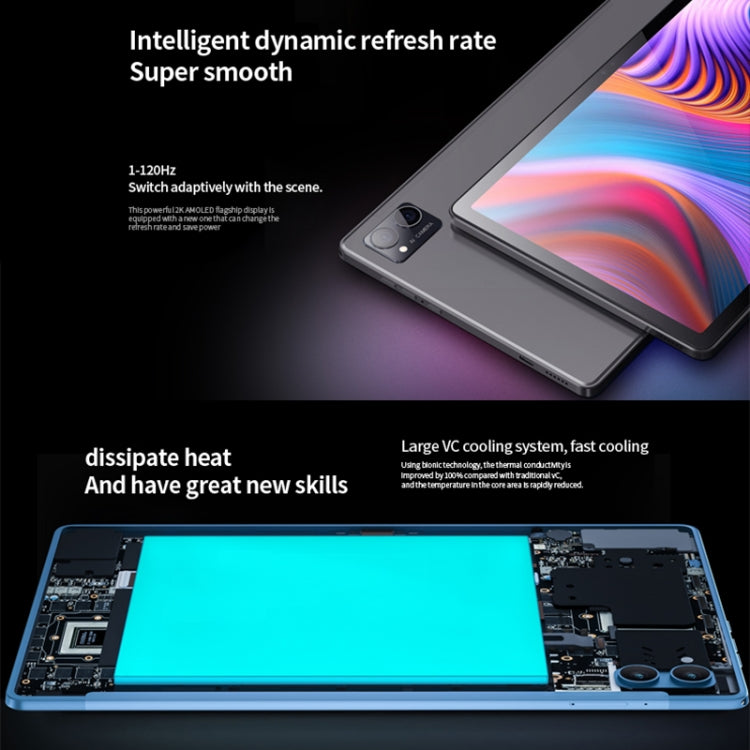 BDF P60 4G LTE Tablet PC 10.1 inch, 8GB+128GB, Android 11 MTK6755 Octa Core, Support Dual SIM, EU Plug(Grey)