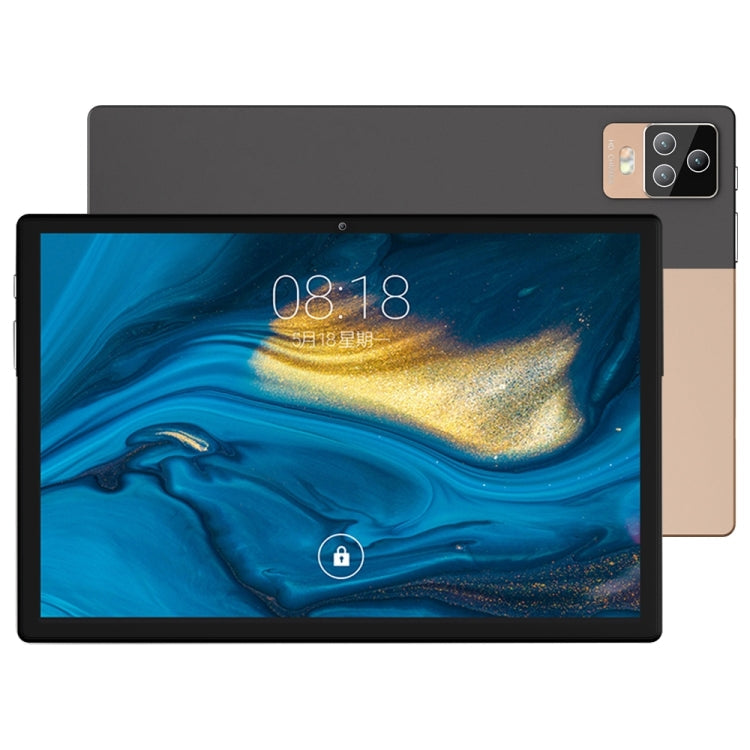 BDF P70 4G LTE Tablet PC 10.1 inch, 8GB+256GB, Android 12 MTK6762 Octa Core, Support Dual SIM, EU Plug(Gold)
