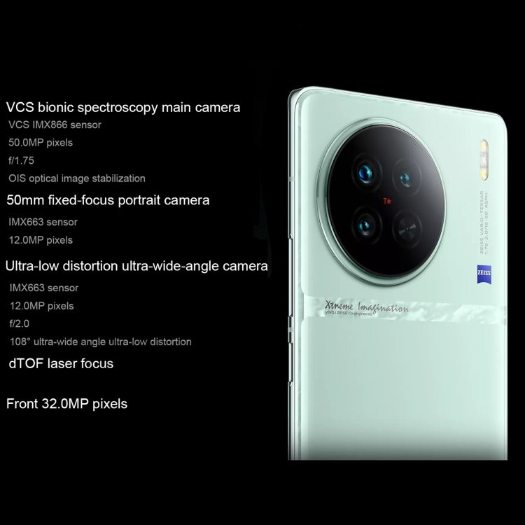 vivo X90s 5G,Triple Back Cameras, 12GB+512GB, Face ID Screen Fingerprint Identification, 6.78 inch Android 13.0 OriginOS 3 Dimensity 9200+ Octa Core, NFC, OTG, Network: 5G, Support Google Play(Red)