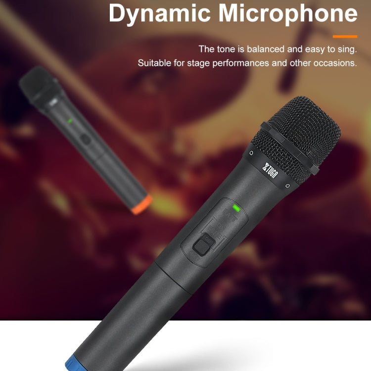 XTUGA S400 Professional 4-Channel UHF Wireless Microphone System with 4 Handheld Microphone(UK Plug)