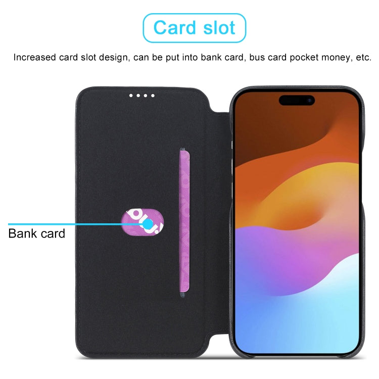 For iPhone 15 Plus LC.IMEEKE Hon Ancient Series Flip Leather Phone Case(Black)