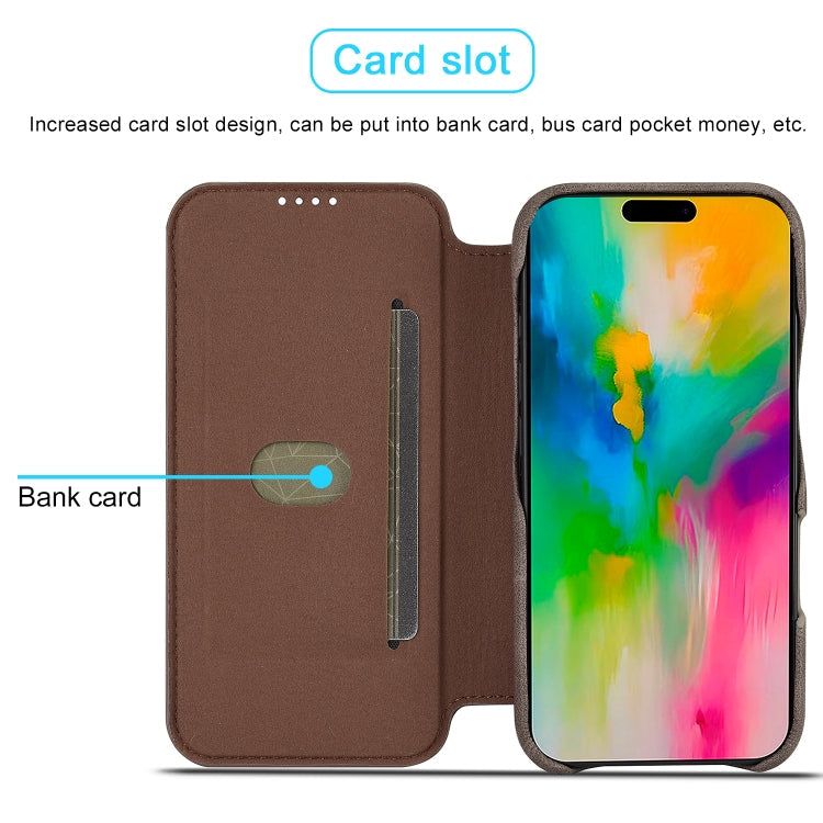 For iPhone 15 Plus LC.IMEEKE Hon Ancient Series Flip Leather Phone Case(Coffee)
