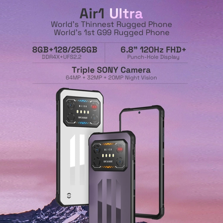 [HK Warehouse] IIIF150 Air1 Ultra,Dual Back Cameras, 8GB+256GB, Face ID Screen Fingerprint Identification, 6.8 inch Android 12.0 MediaTek Helio G99 MT6789 Octa Core, NFC, OTG, Network: 4G(Epic Purple)
