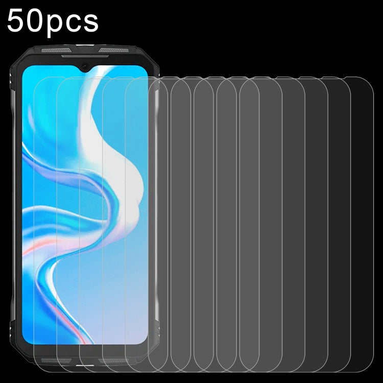50pcs 0.26mm 9H 2.5D Tempered Glass Film, For DOOGEE Note 59 Pro / Note 59, For DOOGEE Fire 6 Max, For DOOGEE S119, For DOOGEE V31GT, For DOOGEE S110