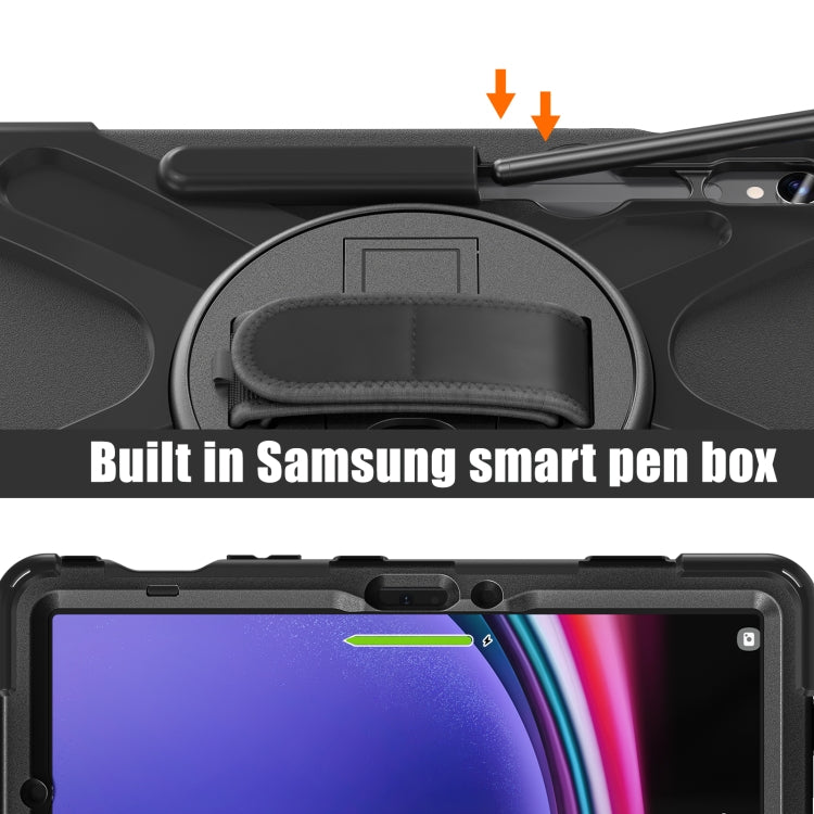 Rotatable Kickstand Grip Heavy Duty Hard Rugged Tablet Case, For Galaxy Tab S10 FE / S9 FE / S9 / S8 / S7, For Samsung Galaxy Tab S9+ / S8+