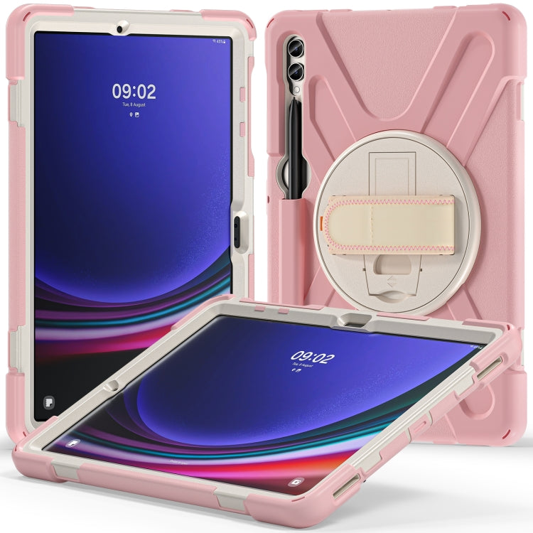 Rotatable Kickstand Grip Heavy Duty Hard Rugged Tablet Case, For Galaxy Tab S10 FE / S9 FE / S9 / S8 / S7, For Samsung Galaxy Tab S9+ / S8+