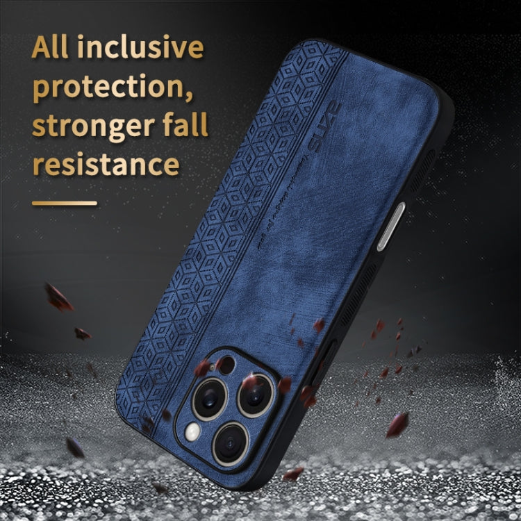 For iPhone 16 Pro AZNS 3D Embossed Skin Feel Phone Case(Purple)