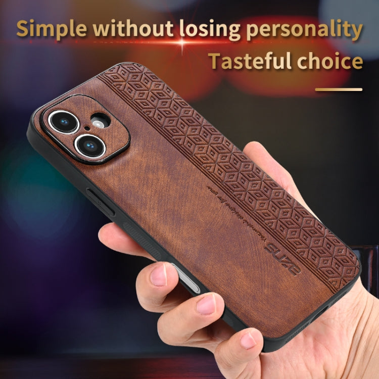 For iPhone 16 AZNS 3D Embossed Skin Feel Phone Case(Sapphire Blue)