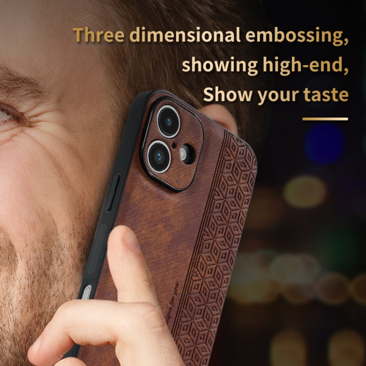 For iPhone 16 AZNS 3D Embossed Skin Feel Phone Case(Sapphire Blue)