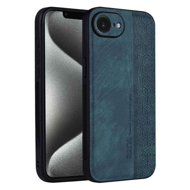 For iPhone 16e / 17e AZNS 3D Embossed Skin Feel Phone Case(Dark Green)