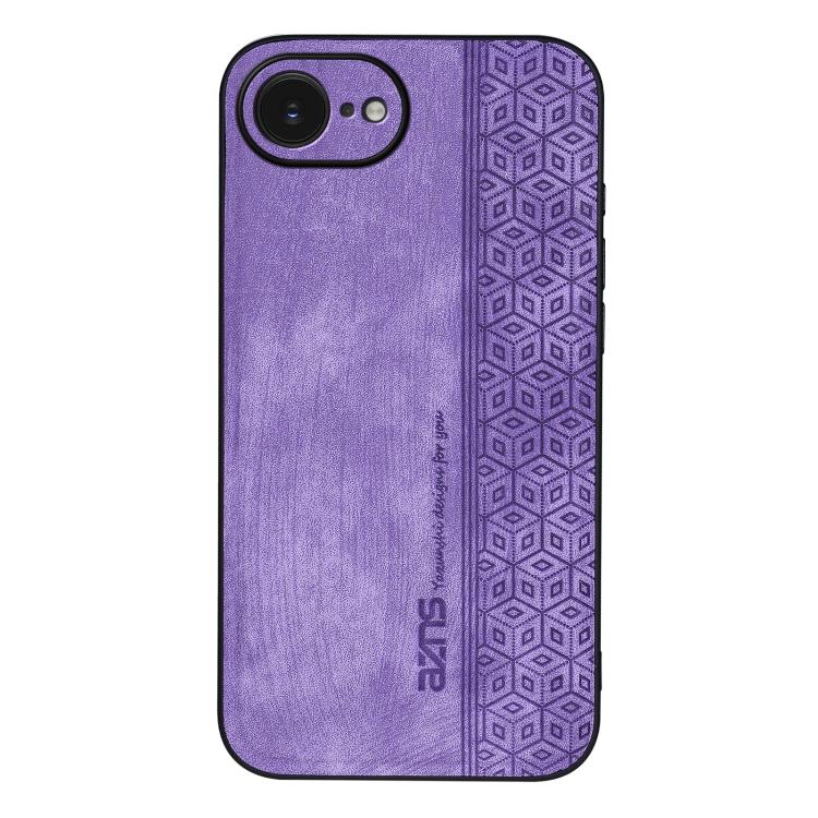 For iPhone 16e / 17e AZNS 3D Embossed Skin Feel Phone Case(Purple)