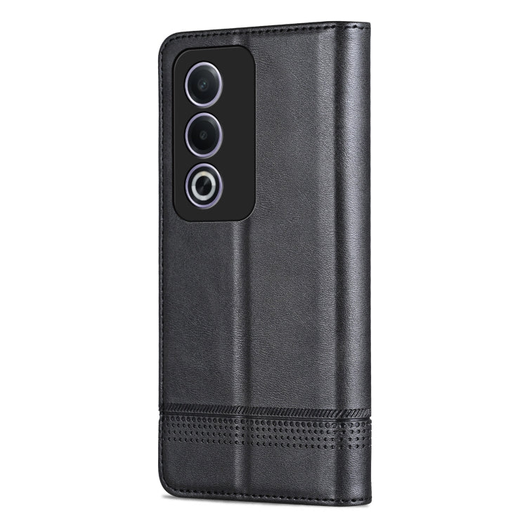 For OPPO A3 Pro 5G Global AZNS Magnetic Calf Texture Flip Leather Phone Case(Black)