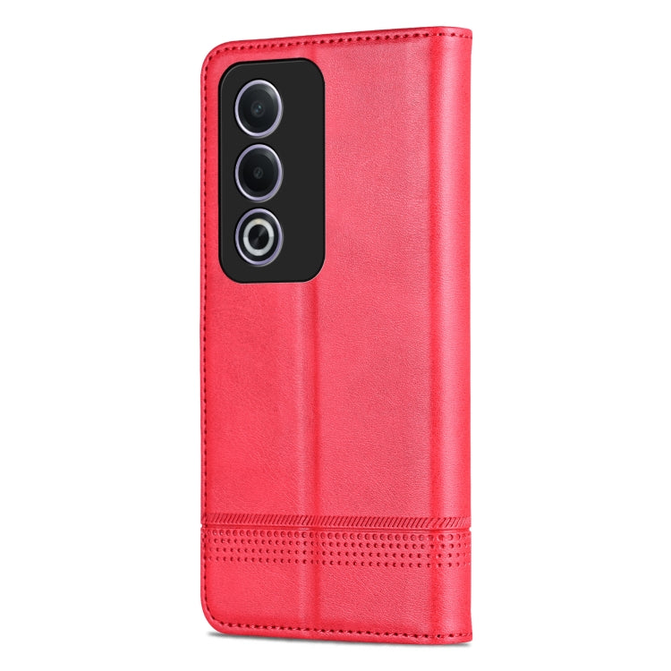 For OPPO A3 Pro 5G Global AZNS Magnetic Calf Texture Flip Leather Phone Case(Red)