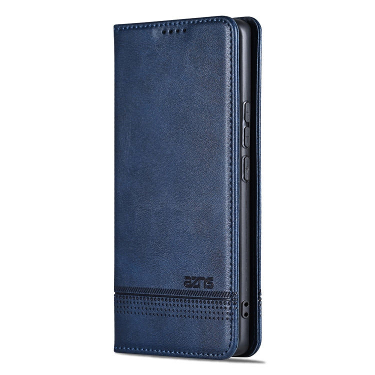 For OPPO Find X8 Pro AZNS Magnetic Calf Texture Flip Leather Phone Case(Dark Blue)