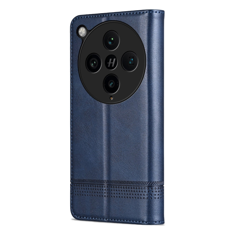 For OPPO Find X8 Pro AZNS Magnetic Calf Texture Flip Leather Phone Case(Dark Blue)