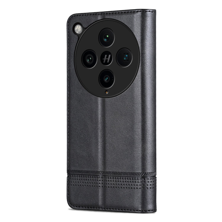 For OPPO Find X8 Pro AZNS Magnetic Calf Texture Flip Leather Phone Case(Black)