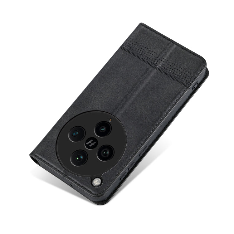 For OPPO Find X8 Pro AZNS Magnetic Calf Texture Flip Leather Phone Case(Black)