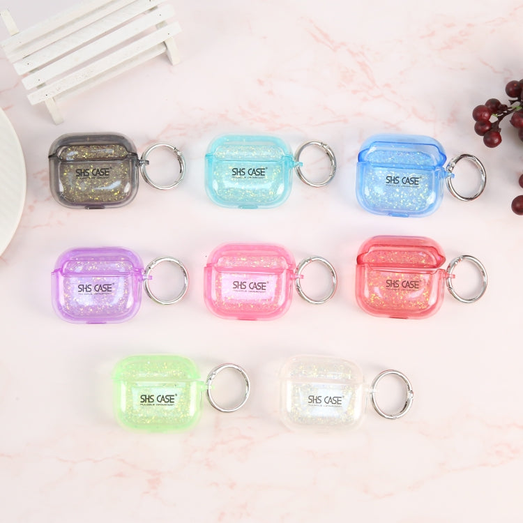 For AirPods Pro Flash Diamond Epoxy Bluetooth Earphone Protective Case(White)