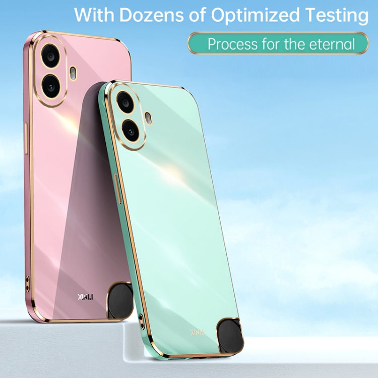 For Nothing CMF Phone 1 XINLI Straight Edge 6D Electroplate TPU Phone Case(Cherry Purple)