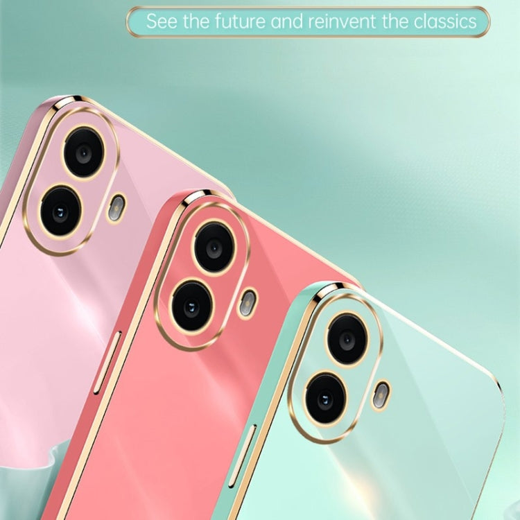 For Nothing CMF Phone 1 XINLI Straight Edge 6D Electroplate TPU Phone Case(Mint Green)
