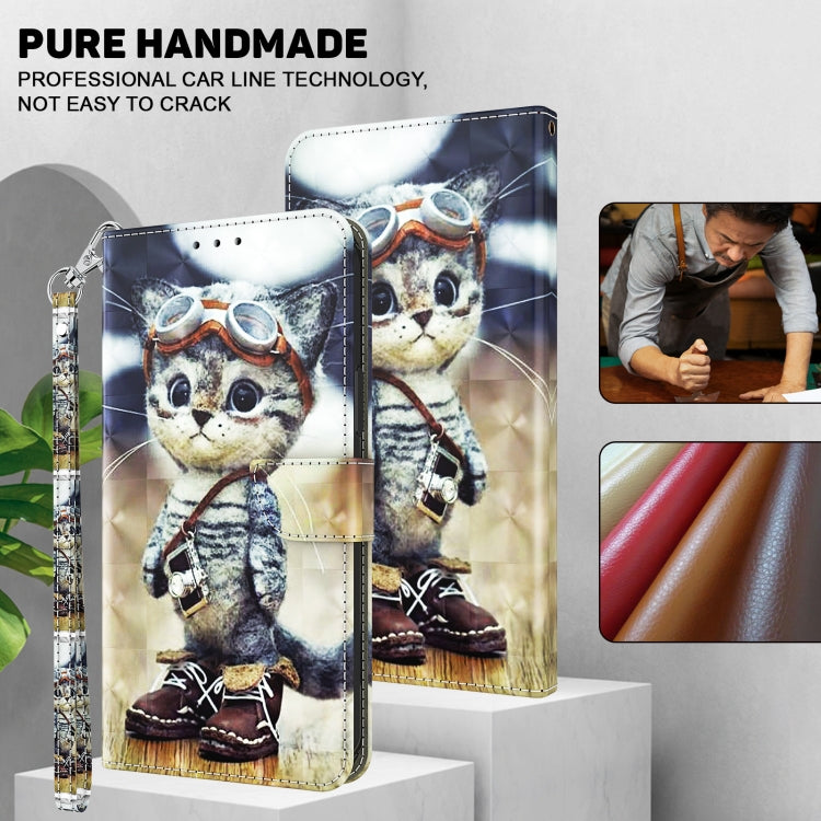 3D Painted Leather Phone Case, For iPhone 16 Pro Max, For iPhone 16 Pro